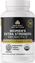 Ancient Nutrition Regenerative Organic Certified Probiotics for Women, Probiotics Women 's Extra Strength, Zdrowa trawienie i System immunologiczny Function Support, 25 Miliard CFU * Per Serving, 60 Count