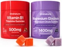 KINDNATURE Power Duo: Magnesium & Vitamin B1 Gummies Bundle – Enhanced Energy & Nerve Support, Delicious & Chewable