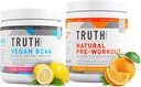Truth Nutrition Natural Athlete Workout Stack - Vegan BCAA (Pink Lemonade) + Natural Preworkout (Orange Tangerine)