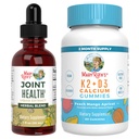 MaryRuth Organics Joint Health Liquid Drops & Vitamin K2+D3 Gummies (Peach Mango and Apricot) | Label Project Verified | Vitamins for Calcium, Joints, and Bone Support | Vegan, Non-GMO, Gluten Free