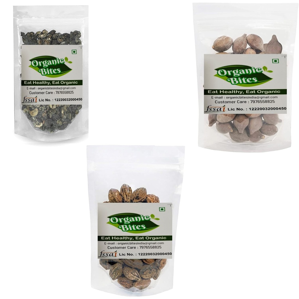 Triphala Raw Whole Herbal Supplement, Ratio 1:2:3, Harad Baheda Amla, 600 Grams, Pure and Natural
