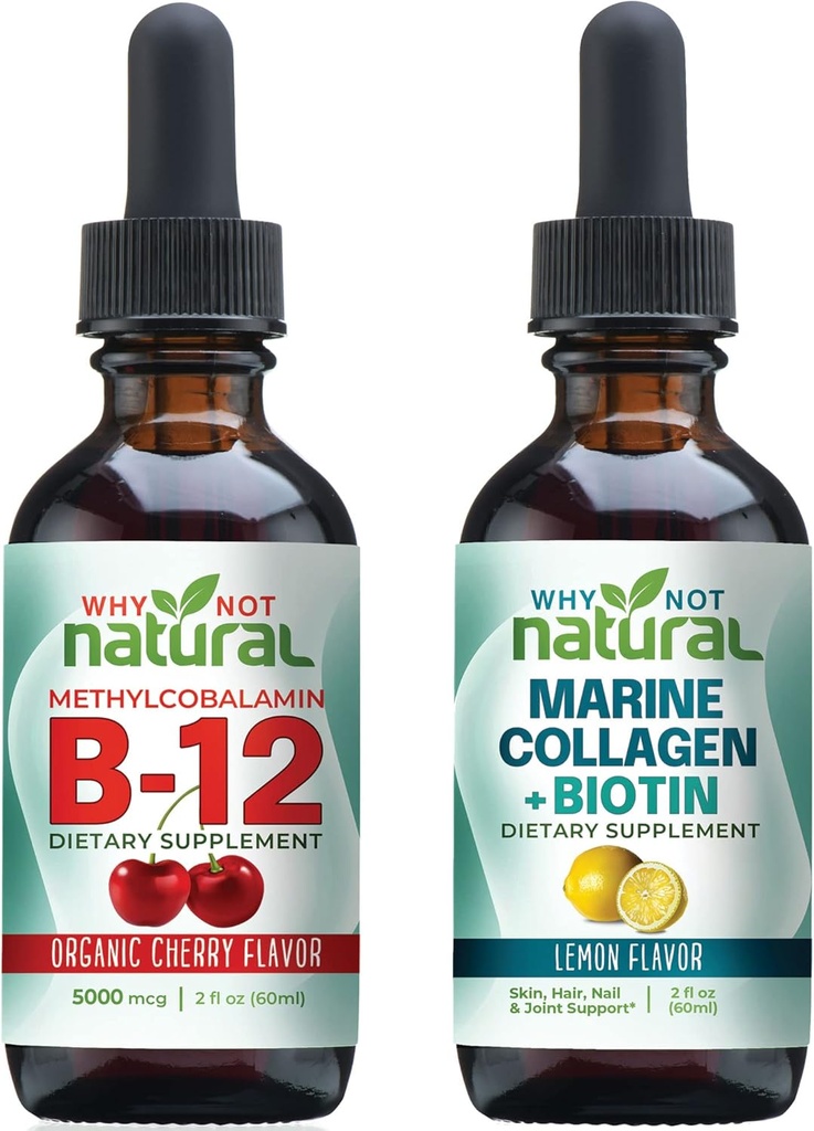Hvorfor ikke naturlige økologiske B12 dråber og flydende Marine Collagen med biotin