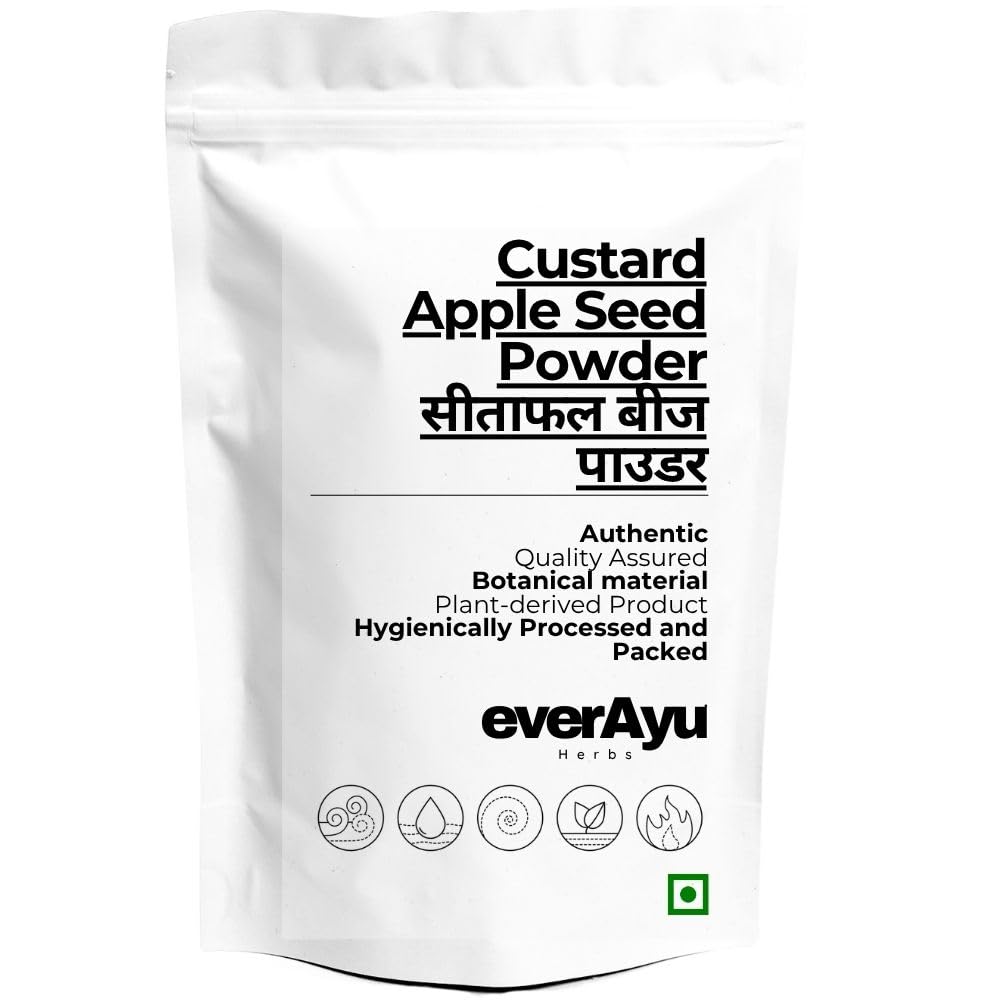 Custard Apple Seed Powder 250gm – Sitaphal Beej Powder | Annona squamosa Seed Powder | Natural Herbal | 250gm Pack