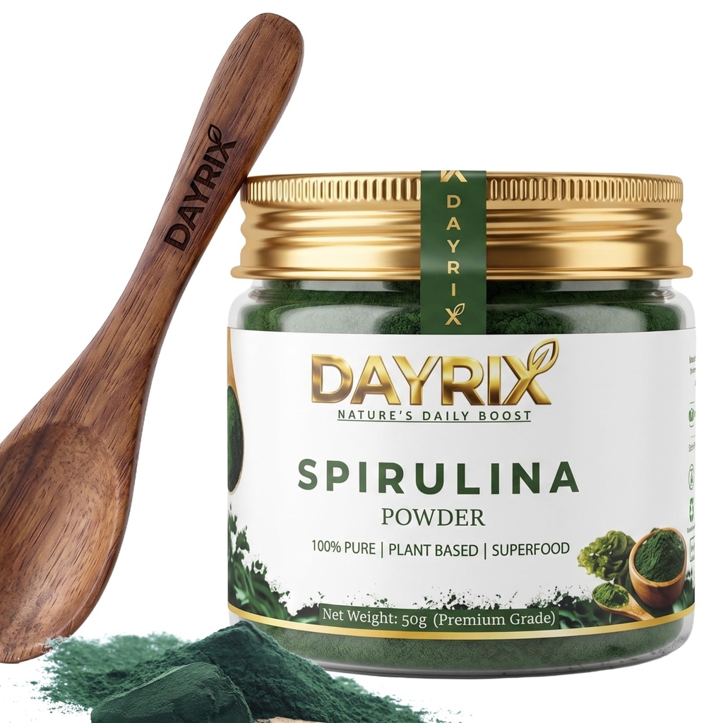 DAYRIX Spirulina Powder 100% Pure Plant Protein Superfood