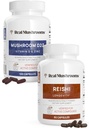 Reais Cogumelos Vitamina D2, Zinco (120ct) e Reishi 415 (90ct) Pacote com Chaga - Suporte Natural para Imunidade, Melhor Sono e Relaxação - Vegan, Sem glúten, Não-GMO, Extratos de cogumelos orgânicos