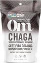 Om Mushroom Superfood Chaga Organic Mushroom Powder, 3.5 unce, 50 Służenia, US Urosły, Święte przeciwutleniacze i immunologiczne Wsparcie, Superfood Mushroom Supplement