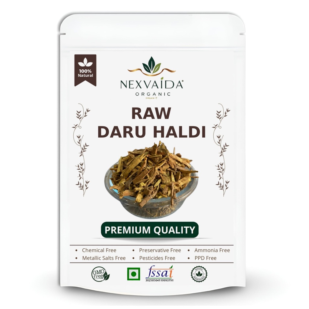 Daru Haldi Dried Raw (Tree Turmeric) | Natural Herbal Root Sticks | Pure & Unprocessed | Ayurvedic Ingredient for Skin & Health | Premium Quality Daruhaldi (200g)