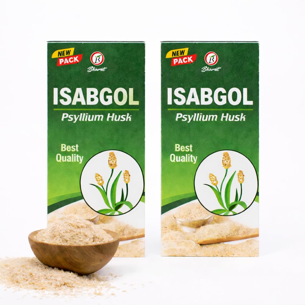 Bharat Ayurvedic Aushdhalaya Isabgol - Psyllium Husk Powder (Bhusi) - Effectively Relieves Constipation | Rich Source Of Dietary Fiber Supplement For Digestion - Pack of 2 - (100 Grm)
