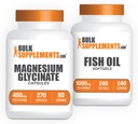 Magnesium Glycinate Capsules 240ct + Visolie Softgels 240ct Bundel