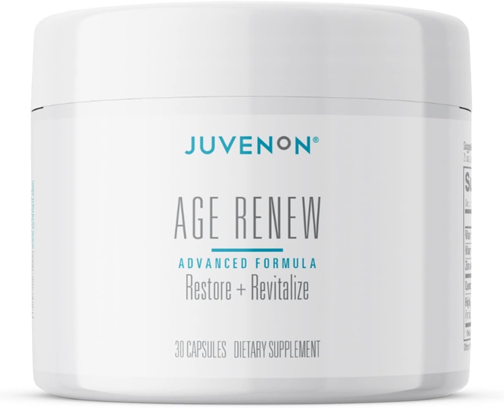 Juvenon AgeRenew Beta Glucan Anti Aging Immununterstützungsergänzung, Beta Glucan mit Zink Quercetin für Immunabwehr Boost