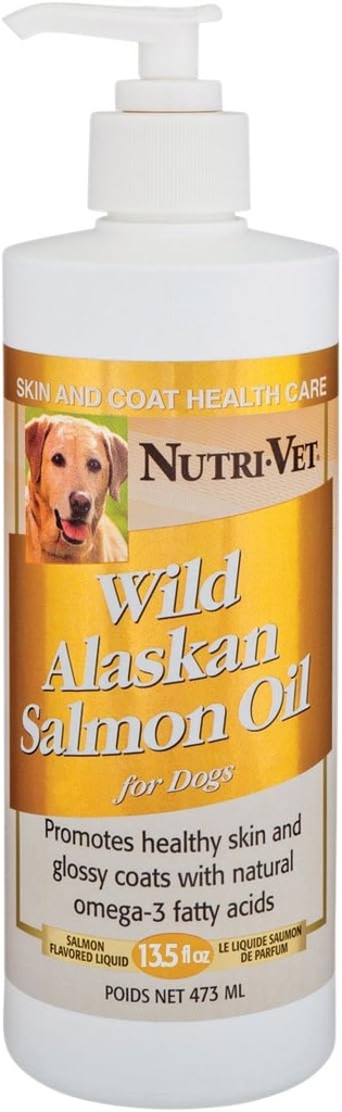 Nutri-Vet Wild Alaska zalmolie voor honden, 13,5-Ounce