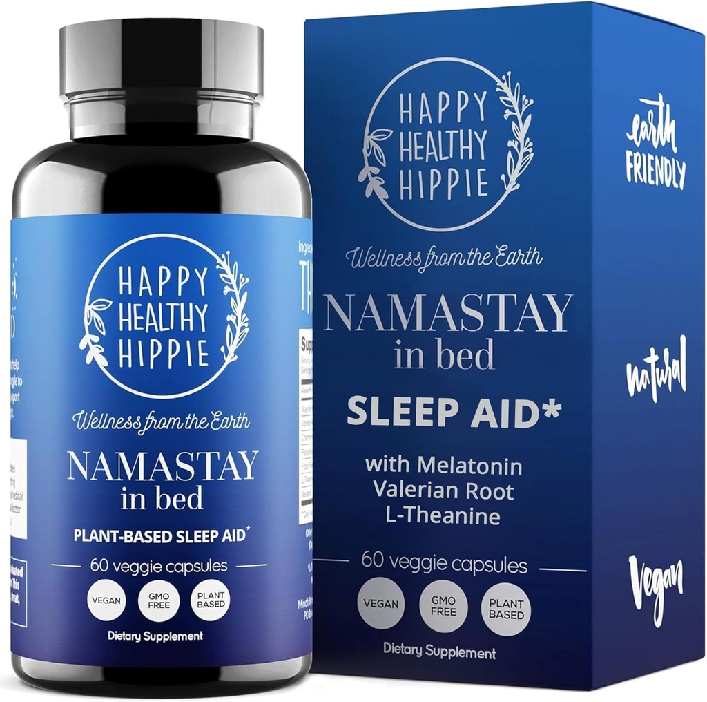 Looduslik uneabi täiskasvanutele w/madala annusega melatoniin 0,5mg – Valerian Juur + Magneesiumglütsinaat + L-Theanine Supplement, kummel | No Morning Grogginess | Mitte-Habit Forming | Taimepõhised pillid, 60 Ct