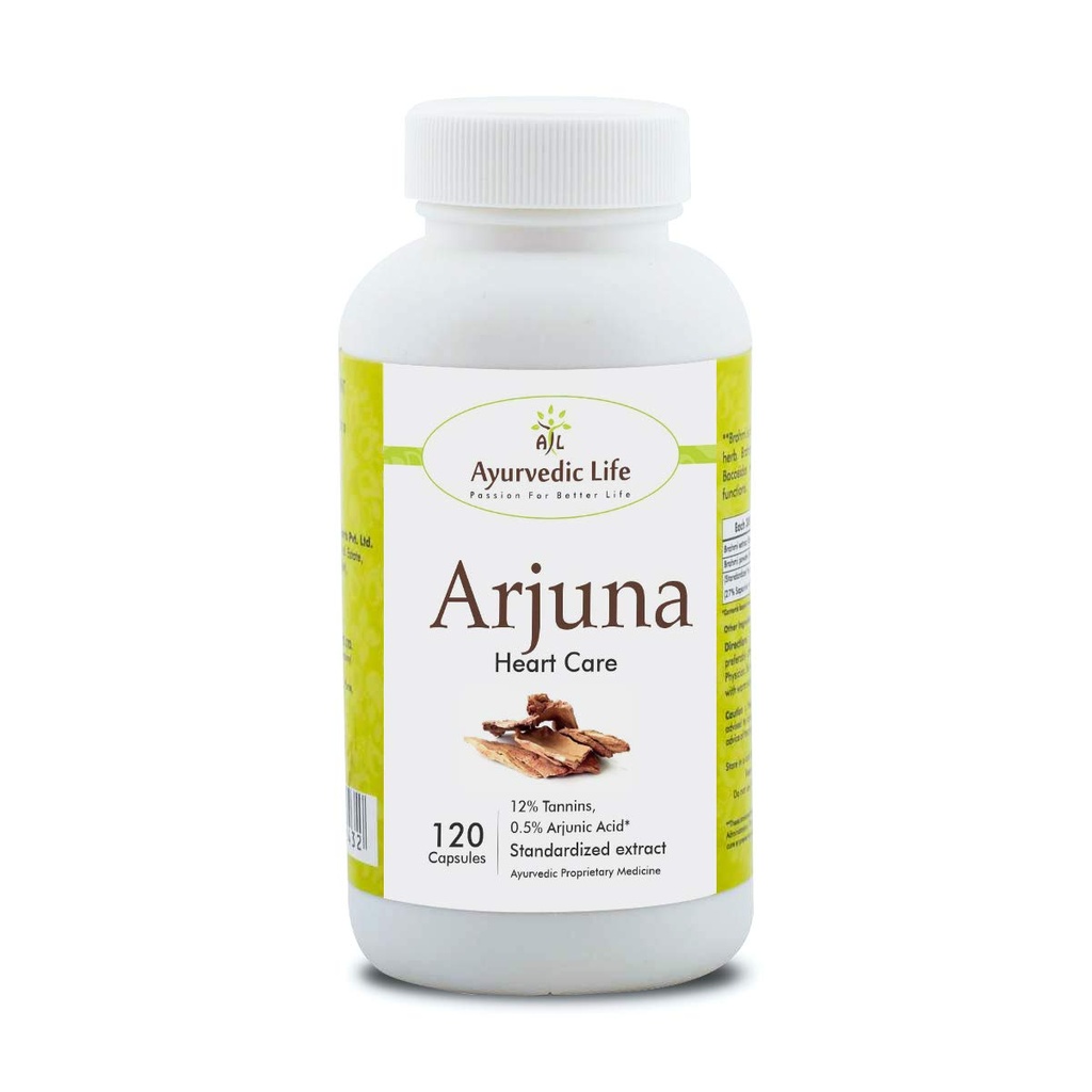 Arjuna Capsules 500mg Capsules, Natural, 120 count