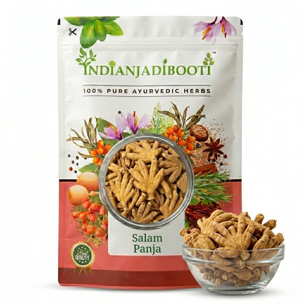 IndianJadiBooti Pure Salam Panja (Marsh Orchid) | Rare Ayurvedic Root for Holistic Vitality, Traditional Rejuvenation & Systemic Strength (15g)