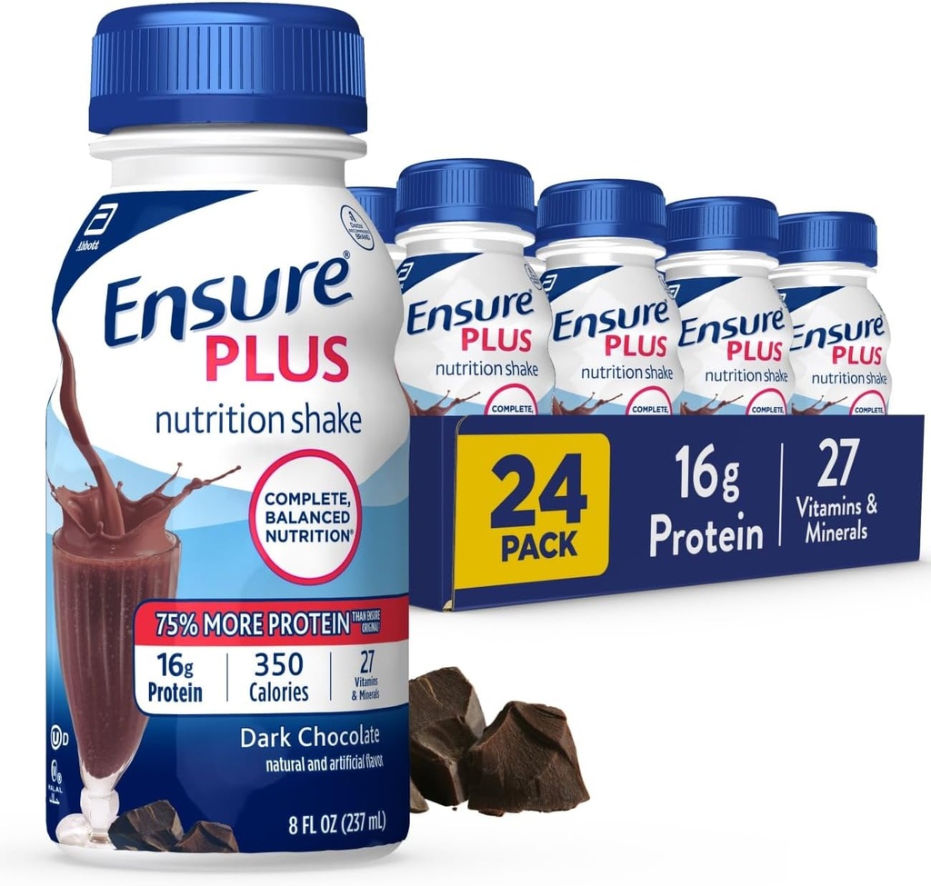 Assegureu- vos que més DarkChocote Nutrition Schuke Meal Guzev A punt per beure una Protein 16g Protein i 27 vitamines i Mines Mines, 8 fl oz -- 24 paquets