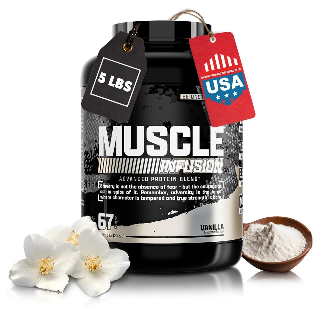 Nutrex Research Vanilla Whey Protein Powder for Men and Women Muscle Recovery Support, 5 Lb Tub of Isolate Sports Nutrition Protein with Essential Amino Acids and Bcaas, Smooth Taste and Texture