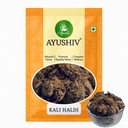 Ayushiv Kali Haldi (Curcuma caesia) | Black Turmeric – Dry Roots (20 Pieces)