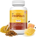 Carob, 순수한 면역 지원 보충교재, 글루텐 자유로운, 채식 캡슐, 1000 mg를 가진 꿀벌 꽃 Propolis 로얄 젤리 추출물