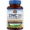 Vitalitown Chelated Zinc 50 mg, Zinc Picolinate & Gluconate, 60 Veggie Capsules, Well-Absorbed, Immune System, Healthy Skin & Development, Vegan, NO Gluten, Non-GMO