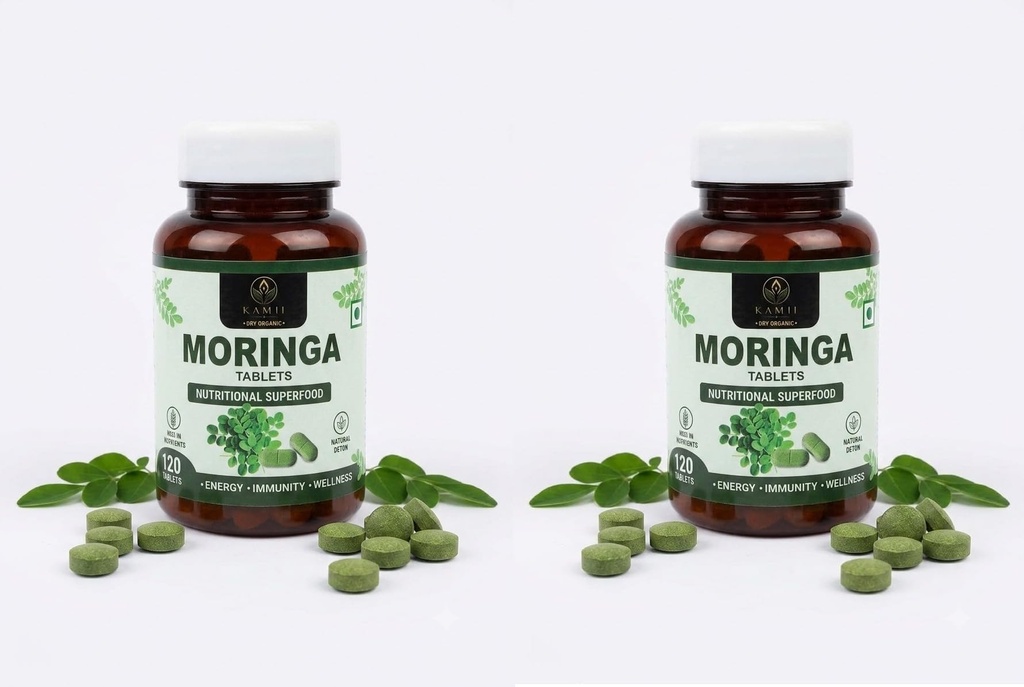 KAMII Moringa Tablets 120 Tablets Pack of 2