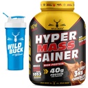 Wild Buck Mass Gainer,High Protein Muscle Mass Gainer Powder with Creatine + Taurine,1053 Calories & 40g Protein,Gain Strength & Size,for Men & Women [Chocolate Fudge,3 Kg / 6.6 lb] Free Shaker