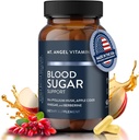 Mt. Angel Vitamins Blood Sugar Support Supplemento - Integratore naturale con Pysllium Husk, Berberina con Ceylon Cinnamon, e Aceto di sidro di mele - Supporta livelli di zucchero nel sangue sano - 60 capsule