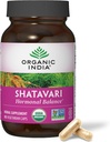 ORGANIC INDIA Shatavari Capsules - 草药补充剂,支持激素平衡,免疫系统支持,Vegan,Gluten-Free,USDA有机,支持生殖健康 - 180 Capsules