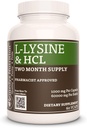 Remedy 's nutrition L- Lysine HCL 124; 1000 mg, 60 Vegan Capsule Amino Acid Dietary Supplement