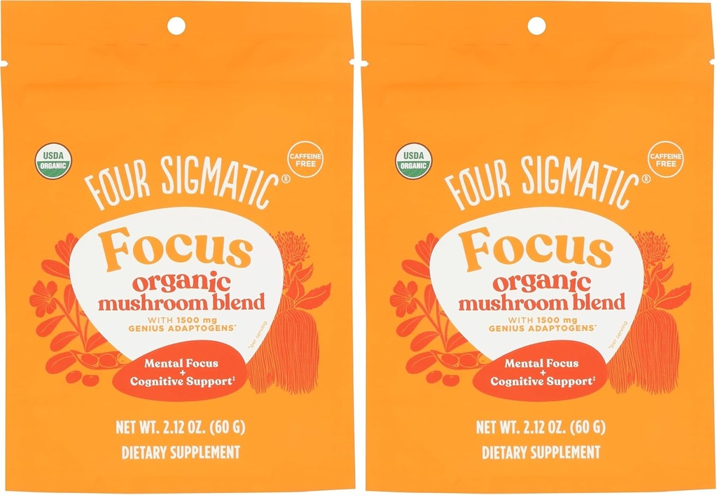 Four Sigmatic Focus Mešanica 7 Superfoods Adaptogeni Mešanica z levjo grivo, Cordyceps, Rhodiola, Bacopa & Mucuna 