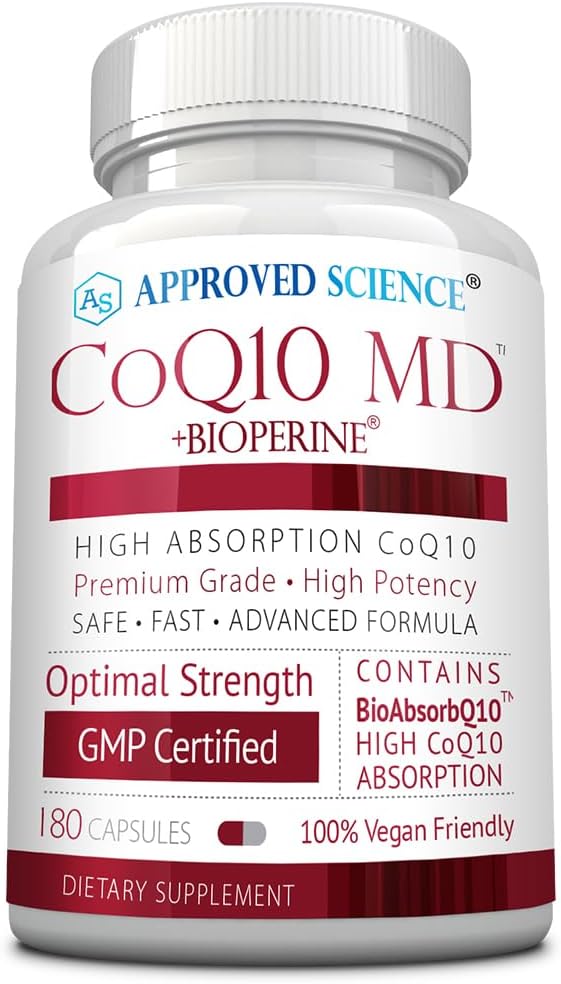 核准Science QQ10 MD - 额外强度300mg纯CoQ10 与Bioperine QQ10用于加速吸收 - 最佳支持 - 3个月供应