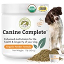 Organic Dog Vitamins with Organic Pumpkin Protein | 1 Lb | 45 Scoops | Daily Dog Multivitamin with Prebiotics, Probiotics for Immune Support, Skin Coat, Digestion, Stool Quality | Canine Complete