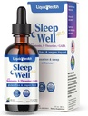 LIQUIDHEALTH Sleep Well Natural Sleep Aid Melatonin Drops - 더 나은 수면 & Mood, Relax & Calm Mind, Fall Asleep Faster Stay Asleep Longer - Made in USA, Vegan, Sugar-Free, Drug Free, Non-GMO (2 oz)