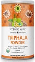 Organic Veda Triphala pulbere cu Amla, Haritaki, Bibhitaki fructe - 100% Natural Ayurvedic Triphala pulbere - Îmbunătățește suport imun, Digestion, Colon Cleanse, Skin Health - Vegan, Non-GMO - 16oz