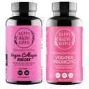 Happy Healthy Hippie Vaginal Probiotics for Women & Vegan Collagen Builder Collagen Pills