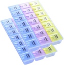 INVODA Pill Case 7 Day Weekly Pill Box with Medication Reminder Pill Organizer - Morning Noon Evening Daily 21 Detachable Compartments