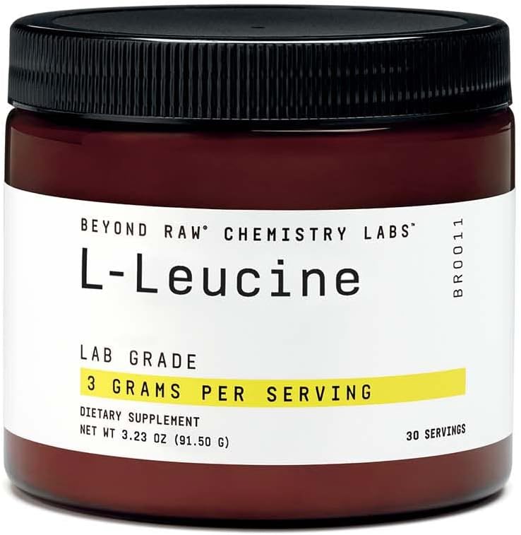 BEYOND RAW Chemistry Labs L- Leucine Powder, Fuels Muscles, 30 Servings