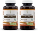 Segredos de The Tribe Thyme 2x120 Cápsulas, feito con cápsulas vexetais e USDA efecto orgánico Thymus Vulgaris Toni (2x120 Cápsulas)