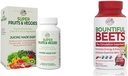 ZEMĚ ZEMĚ ZEMĚ ŽIVOČICHOVÉ Veggies Antioxidant Imunitative Energy Divestitional Capsules + Bountious Beets Oxide Circulation Imunitary Capsules Bundle, 30 + 90 Servings
