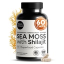 Atlantic Naturals Irish Sea Moss and Shilajit Capsules for Men & Women | 5-in-1 Seamoss Shilajit Combo with Bladderwrack, Burdock Root & Black Pepper for Absorption & Vitality - 2705mg 60 Servings
