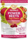 건강한 Delights Naturals Power Beets Soft Chews, Delicious Strawberry Burst, 집중된 Superfood 보충교재, 지원 순환, 자연적인 에너지 & 체력, 30 조사
