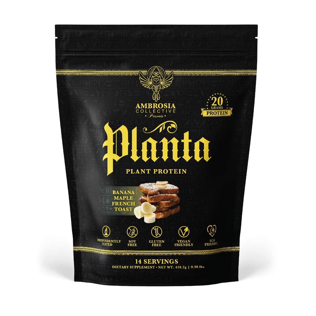 Ambrosia Plant Based Protein Powder 20g | Clean Vegan Pea Protein Powder | Gluten & Dairy Free, Keto Friendly, No Added Sugar | 14 Servings | Banana Maple