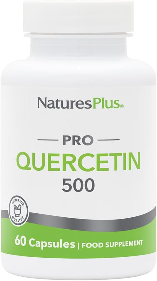 Natures Plus PRO Quercetin 500 mg - 60 Κάψουλες - Μη ΓΤΟ, Vegan & Gluten Free - 60 Σερβιέτες