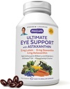 ANDREW LESSMAN Ultimate Eye Support with Astaxanthin 60 Softgels - 12mg Lutein, 6mg Zeaxanthin, 4mg Astaxanthin, Bilberry. Nutrientes clave para apoyar la salud de los ojos, promover una visión saludable. No hay aditivos