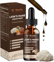 Lions Mane Supplement - Organic Lion’s Mane Mushroom Supplement Extract Liquid Drops Powder - Brain Support Immune Memory Focus Non-GMO, Gluten-Free, Vegan Natural Tincture Superfood