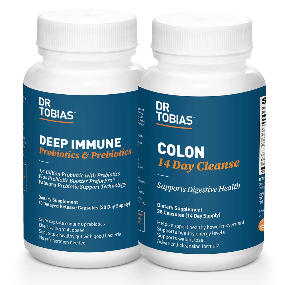 Dr. Tobias Digestive Kickstarter Bundle with Colon 14 Day Cleanse & Deep Immune Probiotics & Prebiotics