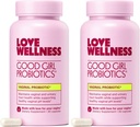 Love Wellness Good Girl Probiotics | Women’s Vaginal Health & pH Balance Supplement | 9-Strain Probiotic for Urinary Tract, Yeast, Odor & Immune Support | Gluten-Free | 60 CT, 60-Day Supply