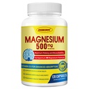 10-in-1 Magnesium Complex Supplement, Magnesium Glycinate 500mg with Citrate & Malate, Chelated High Absorption Plus Vitamin D3 & Zinc - for Nerve, Muscle & Bone Support - 120 Capsules