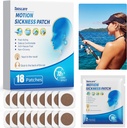 Motion Sickness Patches for Cruise, Sea Sickness Patch for Dizziness Vertigo & Nausea Relief, Kids and Adults Travel Essentials for Cruise/car/Airplane/Amusement Park Trip (18 Count)