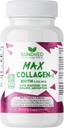 Max Collage Plus C (60 reds) - Tots els Collage Naturals de Capsule amb bio Bioperina i Bio Bioperina per convocar l' contra de l' argot i la pell - Collage Pills a força Bones i Nals