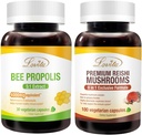Lovita Bee Propolis Capsule & Premium Reishi蘑菇 营养盒. 饮食补助支持改善营养和总体福祉